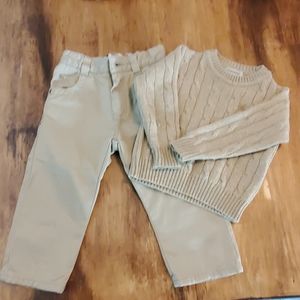 Burberry pants and sweater set EEUC SZ 18 MOS
